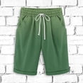 thumbnail image 2 of Plebaso Men's Stylish Shorts Gradient Color Summer Beach Shorts Drawstring Casual Knee Length Shorts, 2 of 3