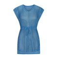 thumbnail image 3 of Cache-maillots pour Maillots de Bain Mode Femme Col Rond Manches Courtes Ample Ajouré Blouse de Plage Maillot de Bain Cache-Maillots pour Femmes en Liquidation, 3 of 5