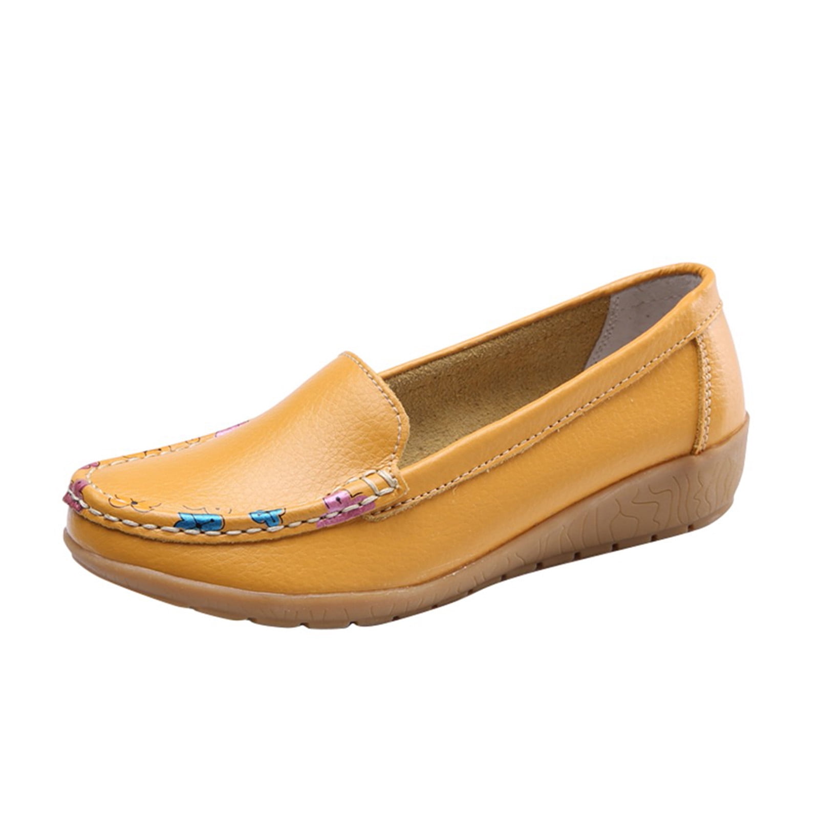Chaussures Plates Décontractées pour Femmes à Bout Rond Mocassins Semelle Souple Chaussures Simples Décontractées Type Pois