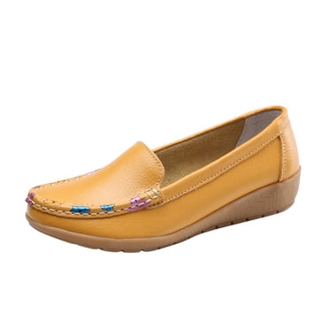 XZNGL Chaussures Plates Décontractées pour Femmes à Bout Rond Mocassins Semelle Souple Chaussures Simples Décontractées Type Pois