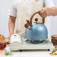 thumbnail image 4 of Théière Siffleuse à Poignée Motif Bouilloire pour Cuisinière Style Ferme, 4 of 7