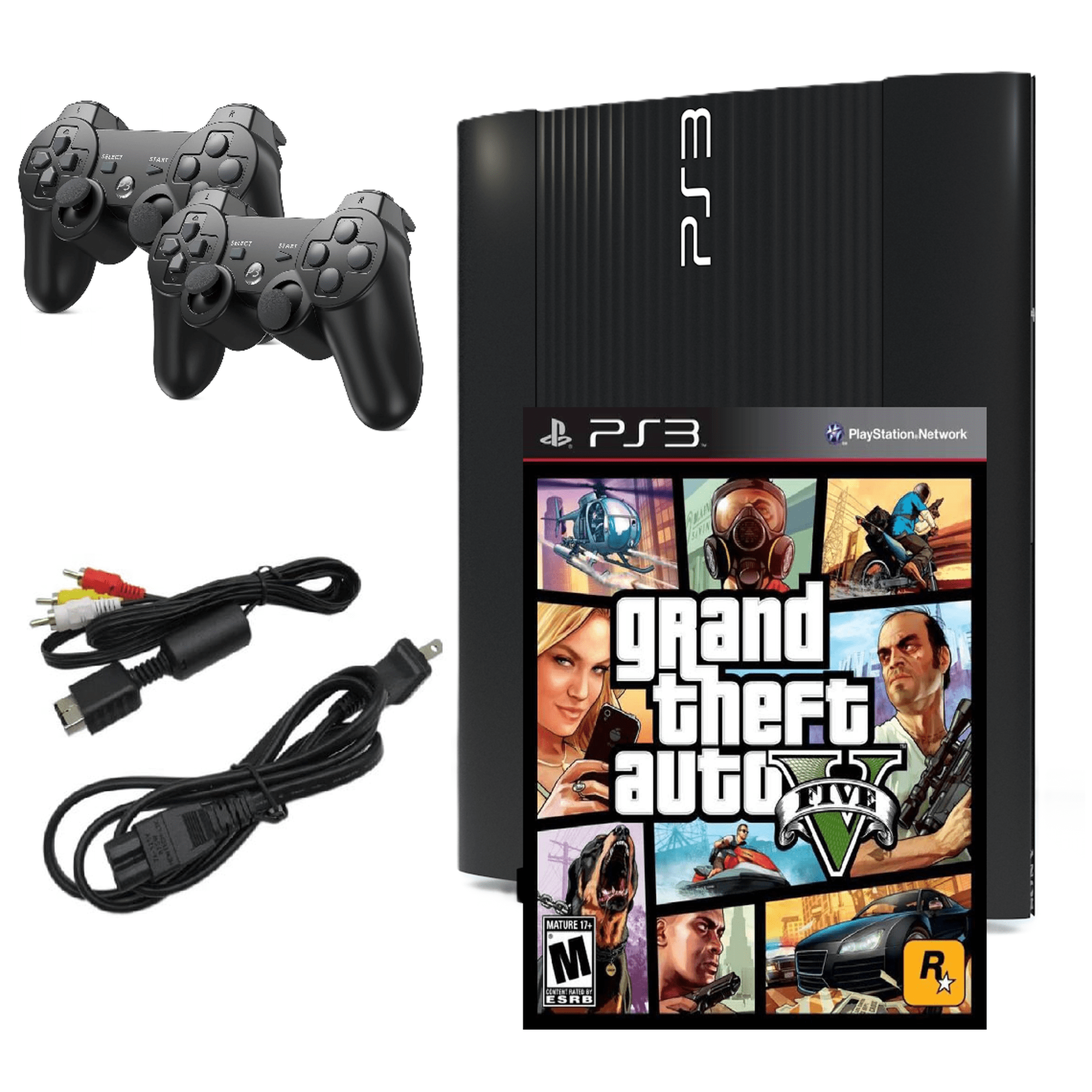 Restored Sony Playstation 3 PS3 Console Super Slim 250GB Black