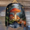 thumbnail image 2 of Chandail Décontracté pour Femmes, Haut à Manches Longues à Enfiler avec Imprimé, T-Shirt Mode d'Automne Sans Capuche à Col Rond, Vêtements d'Hiver Douillets pour Femmes, Tenue de Tous les Jours, 2 of 5