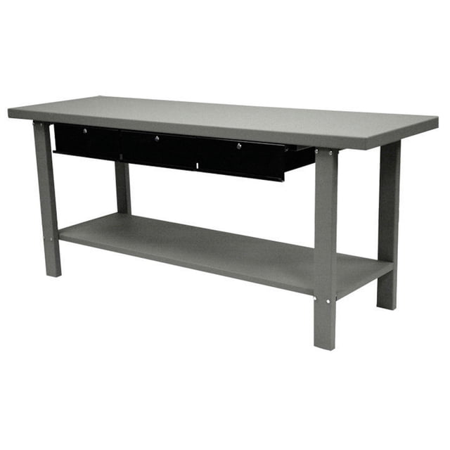 Établi en Acier pour Automobile avec 3 Tiroirs. 79 Pouces L x 25-1/2 Pouces P. Gris