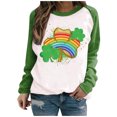 thumbnail image 2 of T-shirt de la Saint-Patrick pour Femmes, Imprimé Saint-Patrick, Col Rond, Manches Longues, Haut Ample, 2 of 4