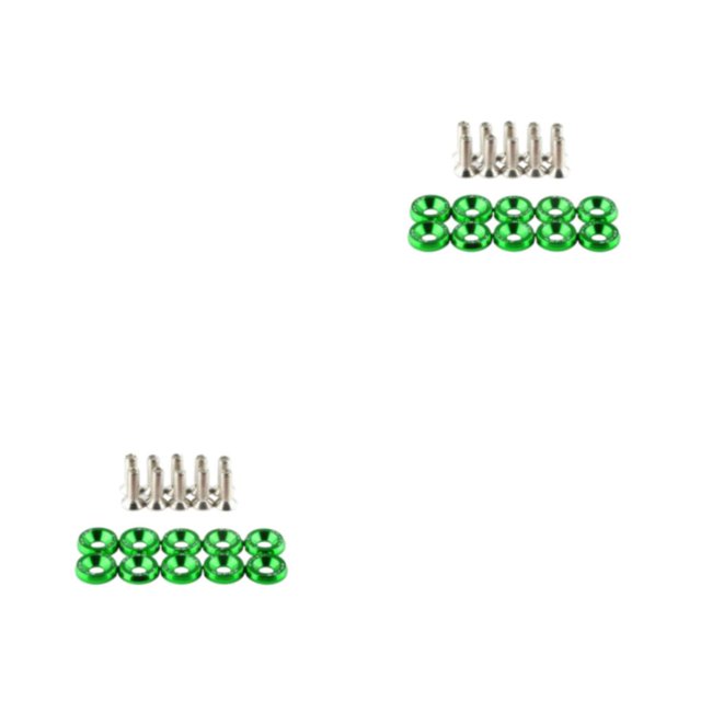 Baohd Sturdy And Durable Car Screw Bonnet Gaskets Made With Materials Easy To Install Car Modification Gasket Screws Green screw 2Set
