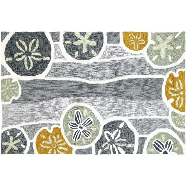 Homefires PPS-JB115B Tapis de Plage 22 x 34 Po. - Neutre Intérieur Extérieur, Gris