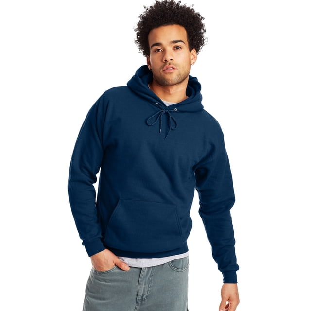 Hanes Mens EcoSmart Fleece Hoodie, 5XL, Navy