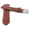 thumbnail image 2 of 18mm Mens' Alligator Style Leather Watch Strap Band, Stainless Steel Buckle, 2 of 7