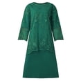 thumbnail image 4 of Womens Plus Size Evening Dress Lace Embroidery Two Piece Set Temperament Fit Dress, 4 of 5