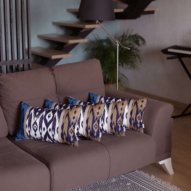 Ikat Decorative Lumbar Throw Pillow Cover (Set of 4)