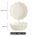 thumbnail image 3 of Qeeadeea Round Baking Dish Set Of 2, Colorful Ceramic Pie Pan, Round Ceramic Pie Plate Oven Safe-White-17x17x5cm, 700ml, 3 of 7