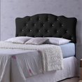 thumbnail image 2 of Pemberly Row Faux Leather Tufted Full Panel Headboard in Black, 2 of 2