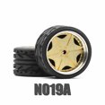 thumbnail image 1 of 1/64 Hot Wheels Carlomo N-Class 2 Detail-up Sets Wheels With Rubber Tires Assembly Rims for Model Car Tomica 4pcs Set N019A, 1 of 6