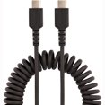 thumbnail image 3 of StarTech.com 20in (50cm) USB C Charging Cable, Coiled Heavy Duty Fast Charge & Sync USB-C Cable, USB 2.0 Type-C Cable, Rugged Aramid Fiber, Durable Male to Male USB Cable, Black (R2CCC-50C-USB-CABLE), 3 of 4