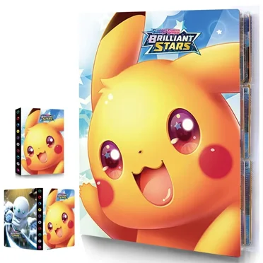 Trading Card Holder Card Album Binder, Protection Folder Book Collectible Card Album, 4-Pocket with 30-Pages 240-Trading Cards Capacity, Present for Children-AAC1