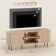 thumbnail image 3 of HOMCOM Meuble Télé pour Téléviseurs jusqu'à 65 Pouces avec Rangement, Ton Chêne, 3 of 10