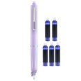 thumbnail image 3 of Pen Retractable: 0.38mm Blue& Transparent Barrel Includes 5 Refillable Ink Cartridges Clictek Medium Nib Transparent Barrel For Smooth Writing No Leaking（11.5ml）, 3 of 9