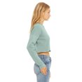 thumbnail image 3 of Bella Plus Canvas B53205256 Womens Cropped Crew Fleece, Dusty Blue - Extra Large, 3 of 3