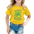 thumbnail image 1 of Ensemble de Pyjama Short pour Fille Haut pour Bébé Fille Enfant Filles Pâques Mignon Saint Pat Col Rond Manches Courtes T-Shirt Été Décontracté T-Shirt, 1 of 4
