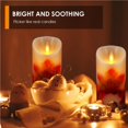 thumbnail image 3 of 3pcs Led Candle Night Light Maple Leaf Candle Light Battery Powered Flickering Candle Lamp With Remote Control For Party Wedding Decoration, 3 of 7
