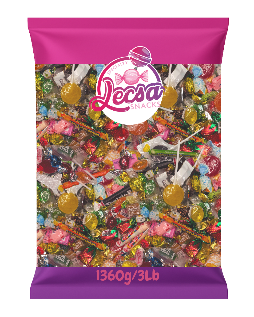 Candy Mix 3lb - A Diverse Selection of Hard and Chewy Candies - Assorted Sweet Treats - Bulk Candy by Lecsa Specialty Snacks (1.362Kg./ 3Lbs)