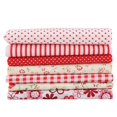 thumbnail image 3 of Fyydes Patchwork Carré, 7 Pcs Tissu en Coton Carré Fleur Pré-Découpé Bricolage Tissu Patchwork Série Fleur Rouge, 3 of 8