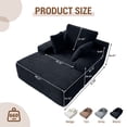 thumbnail image 4 of The Magic Home Cloud Oversized Corduroy Sofa Bed Chair Chaise, Black, 4 of 12
