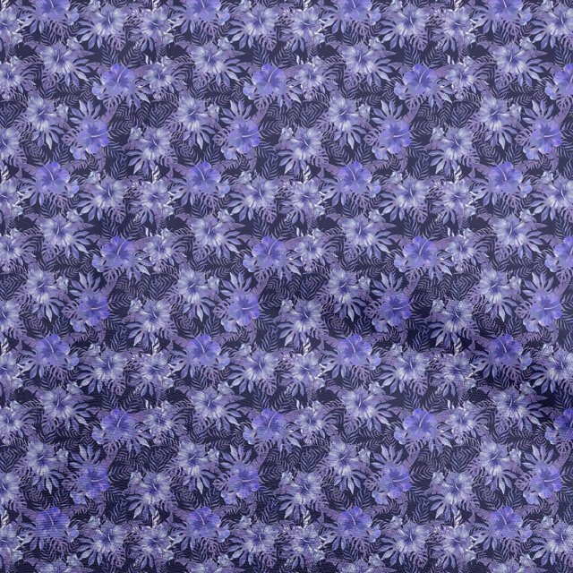 oneOone Georgette Viscose Blue Fabric Tropical Sewing Material Print Fabric By The Yard 42 Inch Wide