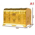 thumbnail image 2 of 1pc Retro Treasure Box with Lock Toys for Party Favors Props Decoration Pirate, 2 of 6