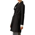 thumbnail image 4 of INSPIRE CHIC Manteau Trench Long pour Femme, Mignon, à Col Rabattu, à Simple Boutonnage, avec Ceinture, 4 of 6