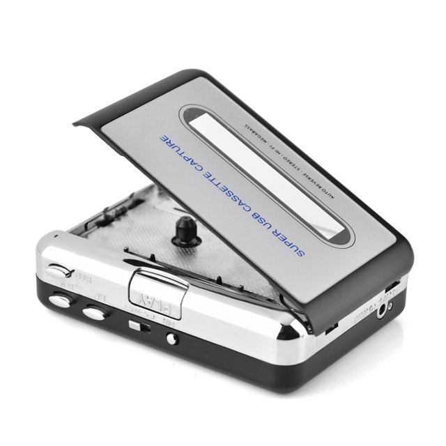 WALFRONT Convertisseur Convertisseur de Cassette USB vers PC MP3 CD, Capture Audio Lecteur de Musique avec Écouteurs, Lecteur de Cassette, Convertisseur de Cassette vers MP3