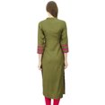 thumbnail image 4 of Phagun Kurta Tunique Droite en Rayonne pour Femmes, Kurti à devant Ouvert, Col Mandarin, Haut Indien, 4 of 8