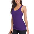 thumbnail image 4 of Charmo Camisole en Coton pour Femme avec Soutien-Gorge Intégré Débardeur Extensible sous-Maillots Cami 2 Paquets, 4 of 7