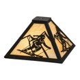 thumbnail image 1 of Meyda 150135 11 in. Square Alpine Shade, Dark Roast & Ba, 1 of 1