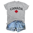 thumbnail image 3 of PMVFHDE T-Shirt à Imprimé de Déclaration « Keep Canada Flag Proud » pour Femmes Gris,m, 3 of 3