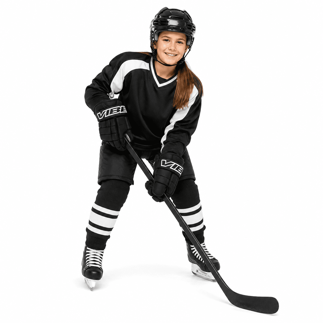 VIBE Hockey Gloves – 11 For Ice, Roller or Ball
