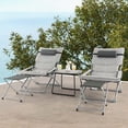 thumbnail image 4 of Costway Ensemble de 5 Chaises Pliantes à Sangle pour Patio, Ottoman, Table, Appui-Tête Portable, Extérieur, Plage, 4 of 10