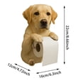 thumbnail image 3 of Porte-papier pour Chien Distributeur de Rouleaux de Papier Hygiénique Amusant Porte-Rouleau de Papier de Toilette Support de Rangement pour Rouleaux en Forme d'Animal Imprimé 3D Support Décoratif Mural pour Papier de Toilette pour Salle de Bain Cuisine Acier Inoxydable, 3 of 4