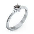 thumbnail image 3 of Birthstone Heart Ring with Shoulder Accents - Smokey Quartz (June), 3 of 4