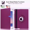 thumbnail image 2 of Étui Pivotant à Rotation à 360° pour Apple iPad Pro 13 Pouces 2024, Support à Angles Multiples, Couverture en Cuir PU, Réveil Automatique avec Sangle Élastique de Protection - Violet, 2 of 4