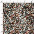 thumbnail image 2 of Soimoi Green Modal Satin Fabric Leopard Animal Skin Print Fabric by the Yard 42 Inch Wide, 2 of 6