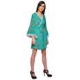 thumbnail image 3 of Moomaya Peignoir en Coton pour Femmes Robe de Chambre Imprimée Courte Peignoir de Douche Nuptiale, 3 of 6