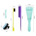 thumbnail image 3 of 5Pcs Detangling Hair Brush Set Detangler Brush with Edge Brush Rat Tail Comb Cutting Comb Set, 3 of 8