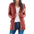 thumbnail image 1 of CPOKRTWSO Cardigan Tricoté Surdimensionné à Manches Longues Ouvert pour Femmes, 1 of 4