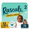 thumbnail image 1 of Rascals Premium Absorbent Baby Diapers, Size 2, Small Carton, 72 Count, 1 of 9