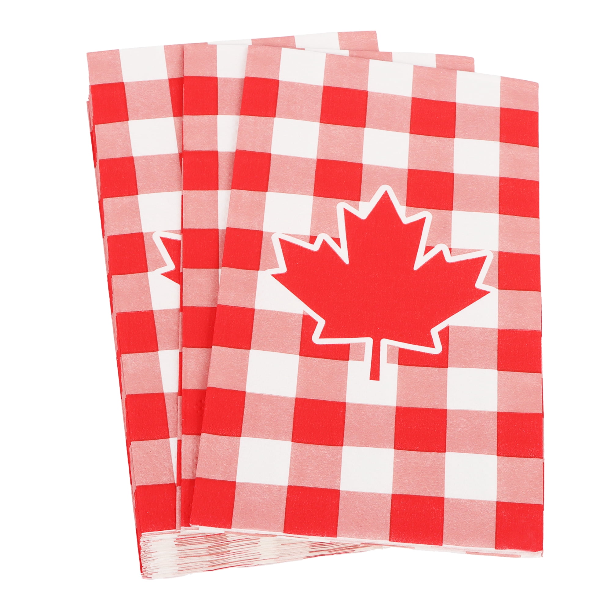Way to Celebrate! Serviettes de table en papier à carreaux rouges, 20 ct