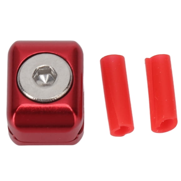 Clip de Fixation de Câble en Métal pour Arc Composite, Boucle de Pince de Câble de Repos Polissage Exquis Facile à Installer à Retrait pour Tir à l'Arc Noir,Rouge