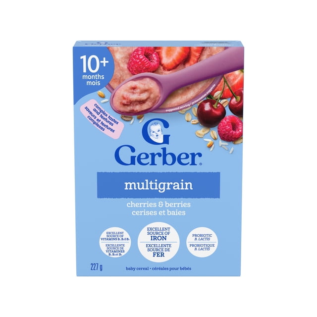GERBER Stage 4 Multigrain Cherries & Berries Baby Cereal