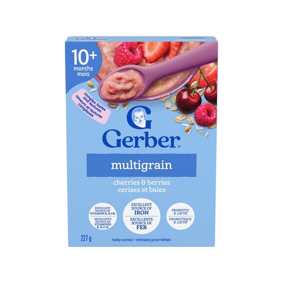 GERBER Stage 4 Multigrain Cherries & Berries Baby Cereal
